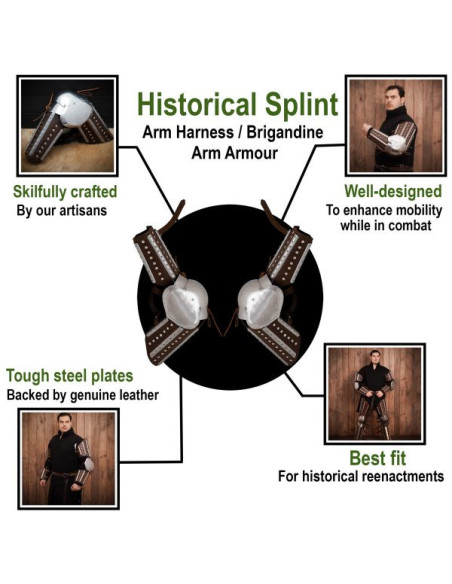 Pair of historical medieval Arms with...