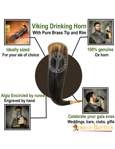 Algiz Viking Horn to drink (400-500 ml.)