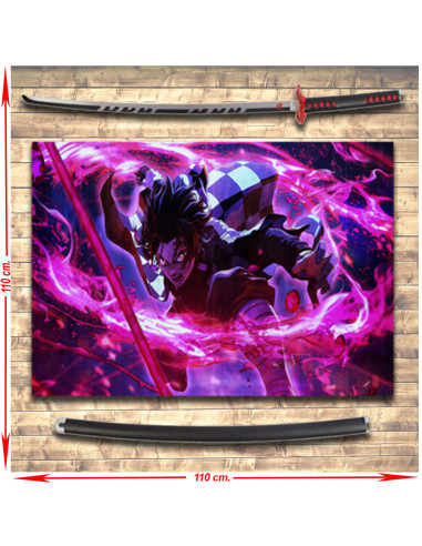 Demon Slayer Tanjiro Kamado's Banner + Katana Pack