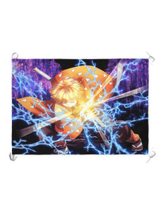 Banner-Flag Demon Slayer of Zenitsu Agatsuma (70x100 cms.)