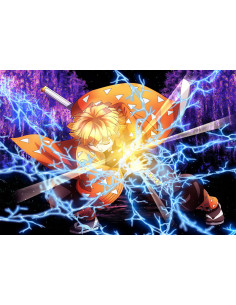 Banner-Flag Demon Slayer of Zenitsu Agatsuma (70x100 cms.) 2