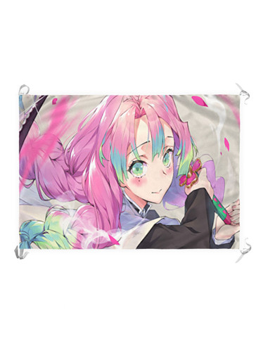 Banner-Flag Mitsuri Kanroji Kimetsu No Yaiba (70x100 cms.)
 Material-Satin