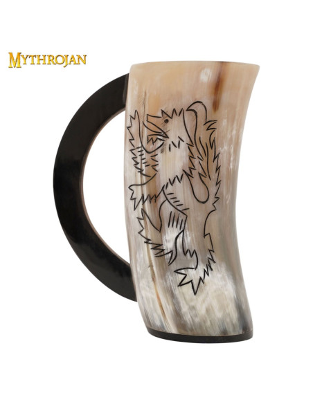 Medieval drink jug on antler