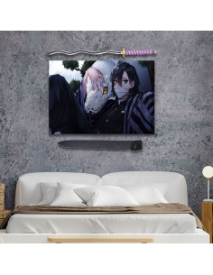 Pack Katana Obanai Iguro + Banner, Kimetsu no Yaiba 2