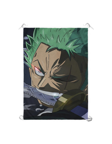 Banner-Flag of Zoro Roronoa, One Piece (100 x 70 cm.)
 Material-Satin