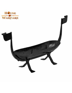 Viking ship wrought iron candle holder (20.5x30.5 cm.)