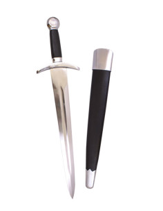 Decorative medieval dagger with scabbard (54.5 cm.)