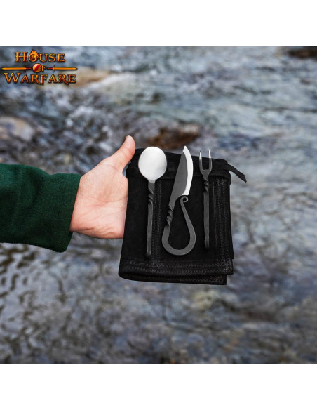 Game 3 forged medieval cutlery with...