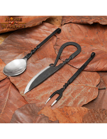 Game 3 forged medieval cutlery with...