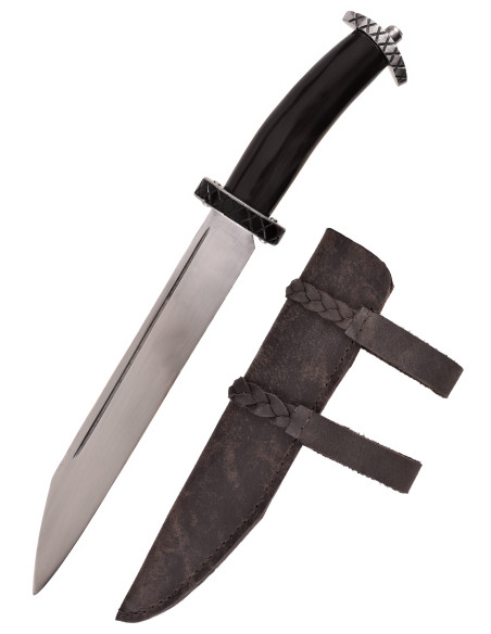 Short Seax knife with horn handle and...