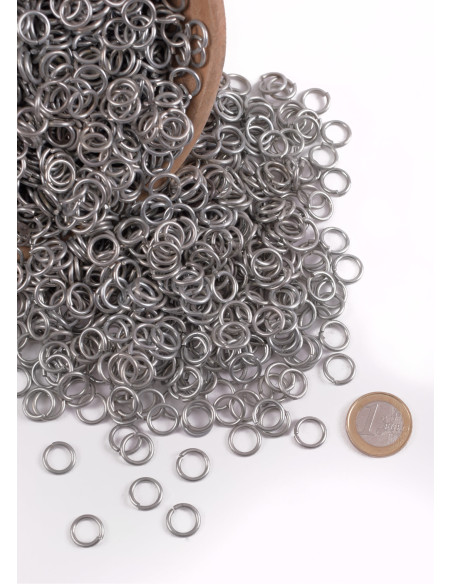 Zinc mesh ring bag, 9 mm.