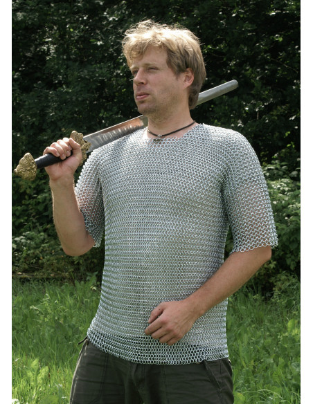 Short-sleeved chain mail, zinc plated