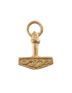 Viking pendant Hammer of Thor, brass (3 cm.)
