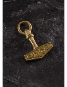 Viking pendant Hammer of Thor, brass (3 cm.) 2