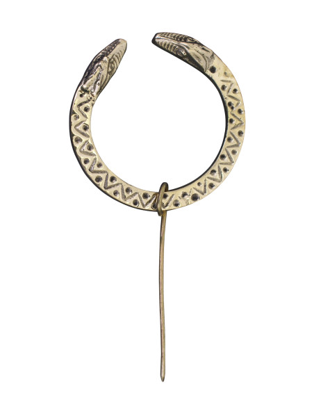 Viking dragon brooch, brass (6 cm.)