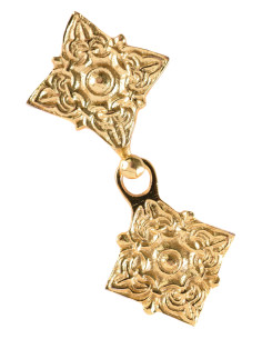 Viking brooch of 2 pieces in brass (4.5 cm.)