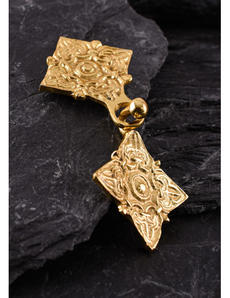 Viking brooch of 2 pieces in brass...