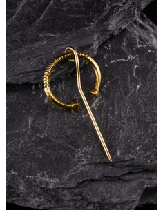 Small twisted ring brooch, brass (4 cm.) 2