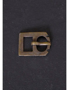 Medieval period belt buckle number 11, in brass
