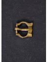 Medieval period belt buckle number 13, in brass