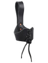 Black leather baldric for Viking horn