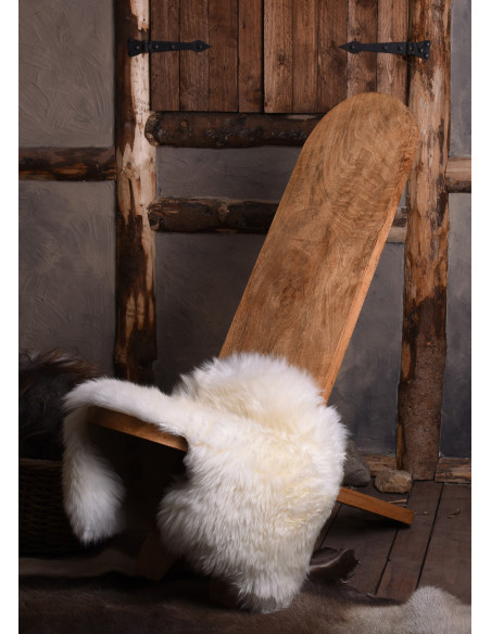 Medieval wooden chair in the shape of...