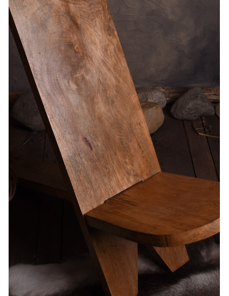 Medieval wooden chair in the shape of...