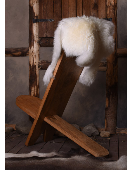 Medieval wooden chair in the shape of...