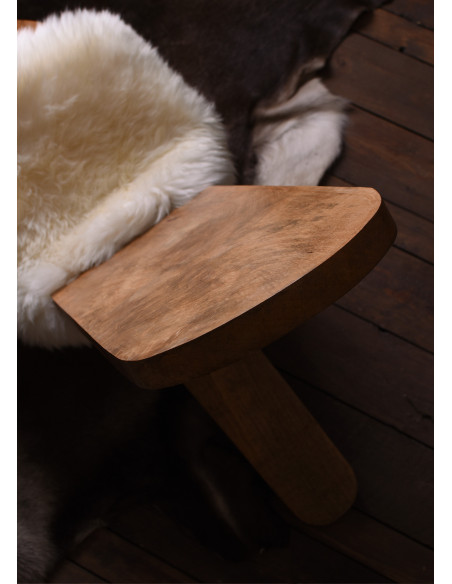 Medieval wooden chair in the shape of...