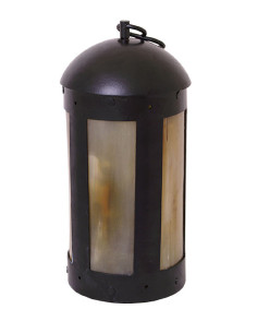 Round medieval lantern with horn windows (26 cm.)