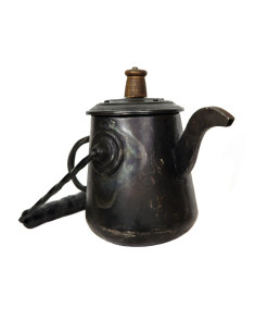 Medieval camping teapot, steel (1 L)