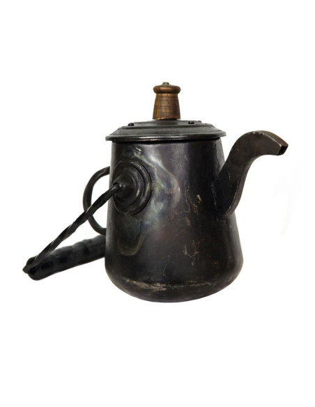 Medieval camping teapot, steel (1 L)