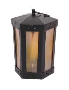 Lamp with horn windows, handmade (20 cm.)