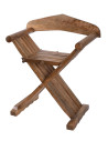 Medieval folding chair Curul, in wood (70 cm.)