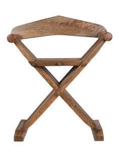 Medieval folding chair Curul, in wood (70 cm.) 2