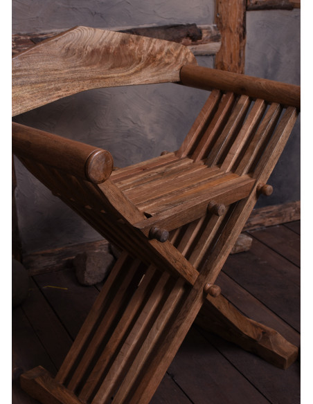 Medieval folding chair Curul, in wood...