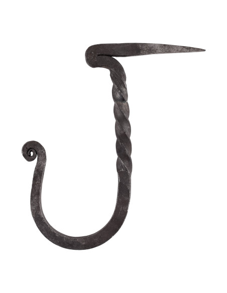 Hand forged wall hook, nail tip Hand forged wall hook, nail tip