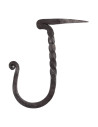 Hand forged wall hook, nail tip