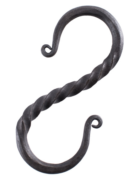 S-shaped hand forged hook (10 cm.)