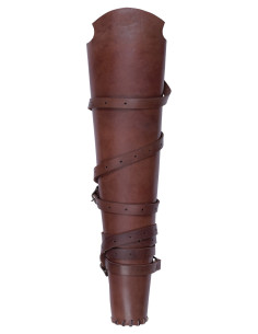 Brown leather quiver, with back strap (64 cm.) 2