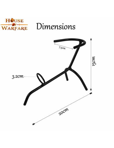 Wrought iron support for horns (15x20...