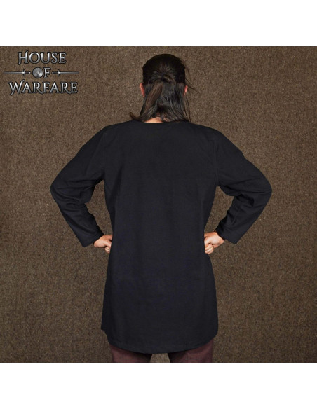 Viking and medieval cotton tunic - black