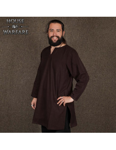 Viking and medieval cotton tunic - brown