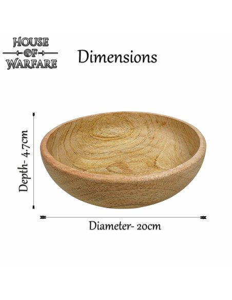 Wooden bowl to eat (4.7x20 cm.)