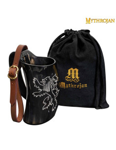 Medieval pitcher in horn horn with strap (600 ml.)