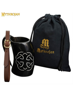 Celtic Cross pitcher in horn horn with strap (600 ml.)