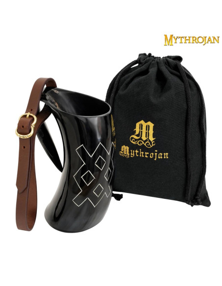 Celtic bars jug in horn horn with...