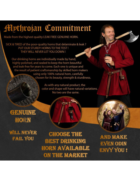 Viking horn with adjustable baldric...
