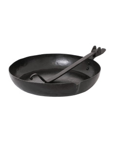 Roman Frying Pan with Flip Handle (Patera), Steel 2