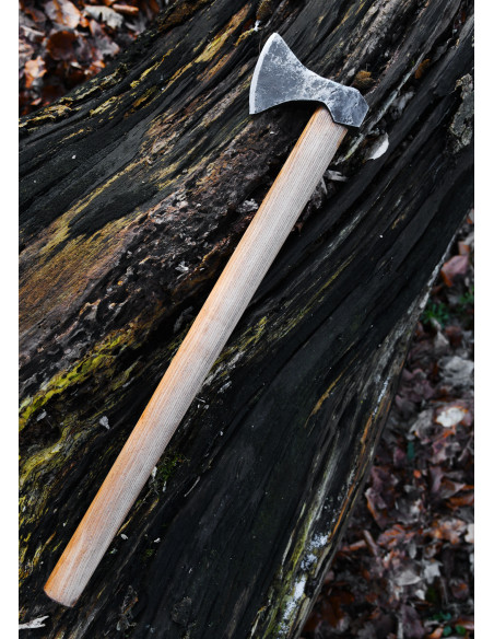 Viking ax with hand forged steel,...